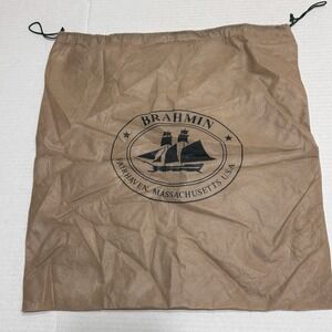 Brahmin 17.5" x 16.5" Brown Handbag Purse Drawstring Dust Bag Fairhaven MS Ship